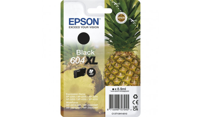 Epson T604XL tindikassett, must