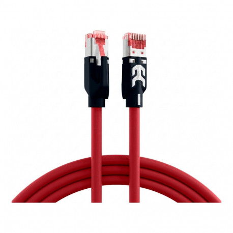 "EFB RJ45 Patchkabel Cat.6A S/FTP PUR Draka UC900 TM21 rot 0,5m"