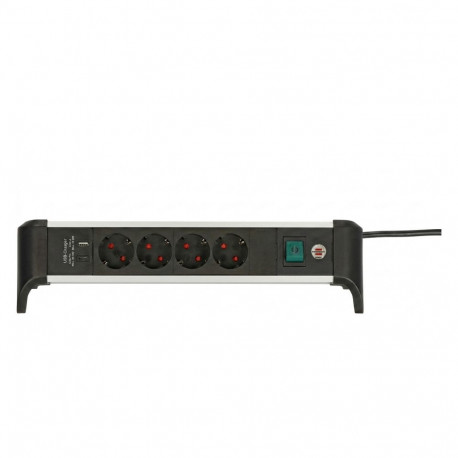 Brennenstuhl pikendusjuhe ALU-Office-Line 4 pesaga 1.8m USB