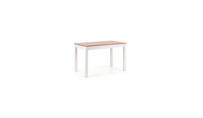 TABLE DINING WHITE/BROWN 120X68X76
