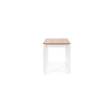 TABLE DINING WHITE/BROWN 120X68X76