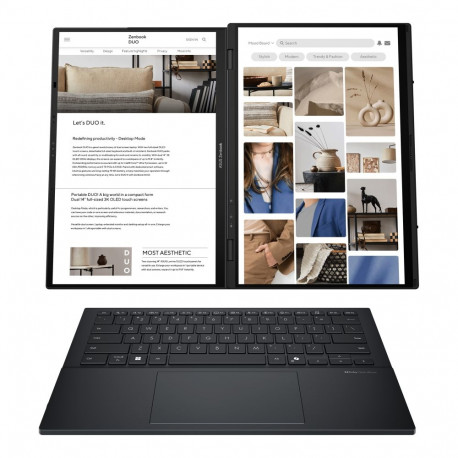 Asus sülearvuti Zenbook Duo UX8406CA-QL287W 14" OLED FHD 1920 x 1200 puutetundliku ekraaniga Intel C