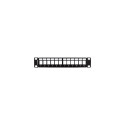 Network Patch Panel - Lanberg 12 Port 1U Metal 10" Black