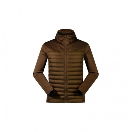 Men's Jacket - Berghaus Hooded Hybrid Jacket M Windproof 5 Pockets Brown