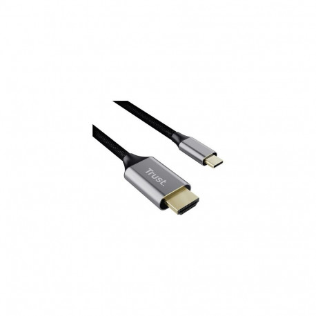 Adapter - Trust 25630 USB-C to HDMI 4K 2m Male-Male Cable Black/Silver