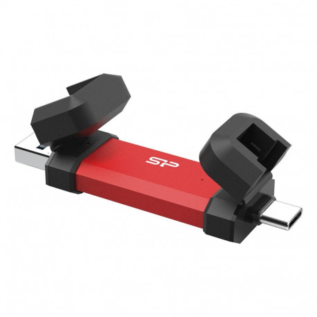 USB Flash Drive - Silicon Power DS72 250GB USB Type-A/Type-C 3.2 Gen 2 Red