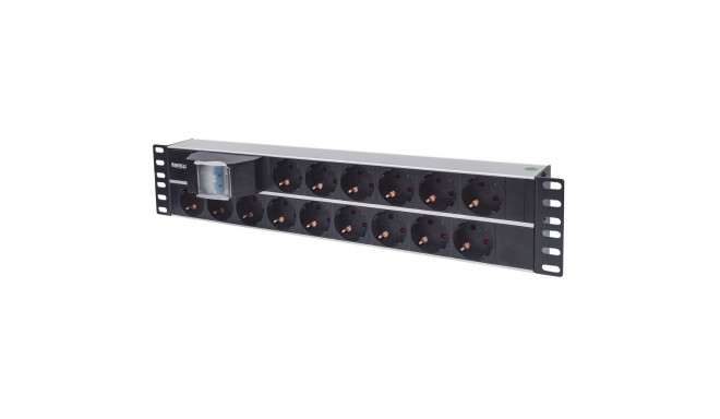 Power Distribution Unit - Intellinet 19" 2U Rackmount PDU 15 Outlets 16A 250V