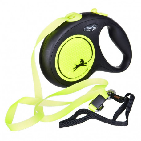 Pet Leash - Flexi New Neon L 5m Dog Retractable Lead (flexi, 5m, for dogs up to 50kg)