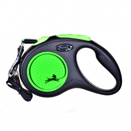 Pet Leash - Flexi New Neon M 5m Retractable Dog Lead (flexi, 10-25 kg, 25 kg max load)