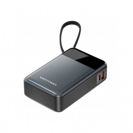 Power Bank - Vention 20000mAh 65W Power Bank USB-C, USB Type A, Black