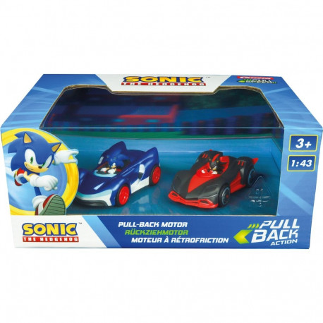 Model Car - Carrera 15813023 1:43 Scale Team Sonic Sports Car Black/Blue/Red/White