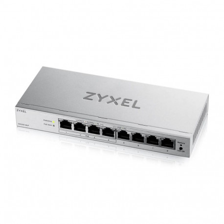 Network Switch - Zyxel GS1200-8HPV3 8-Port L2 Gigabit PoE 68W Grey