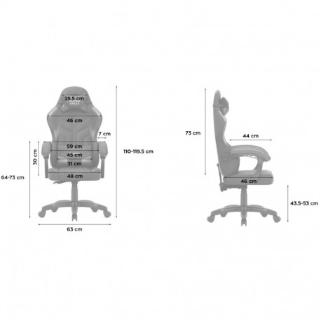 Gaming Chair - Huzaro Force 2.7 Ergonomic, 140 kg capacity, Black Carbon