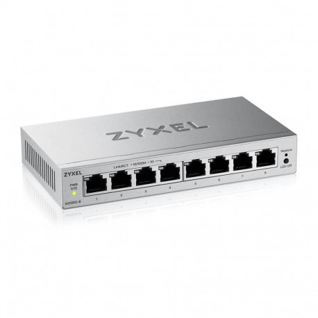 Network Switch - Zyxel GS1200-8V3 Managed L2 Gigabit Ethernet 8 Ports Grey