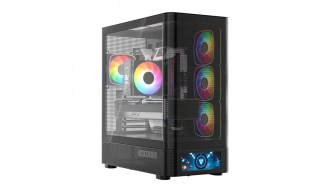 Computer Case - MODECOM Volcano AQ500 ARGB Midi ATX, micro ATX, Mini-ITX Black