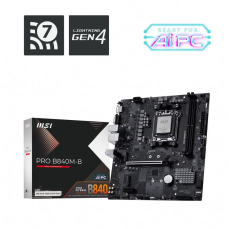 Motherboard - MSI PRO B840M-B AMD B840 Socket AM5 DDR5 128GB 2.5GbE