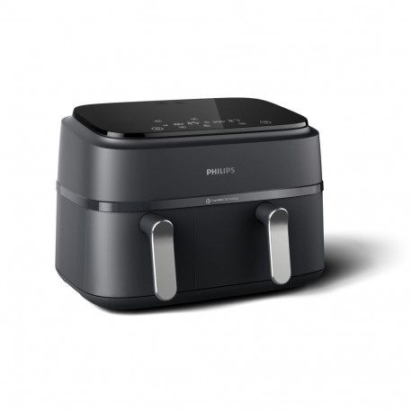 Air Fryer - Philips 3000 Series NA351/00 Dual Basket Air Fryer 9L Black/Silver