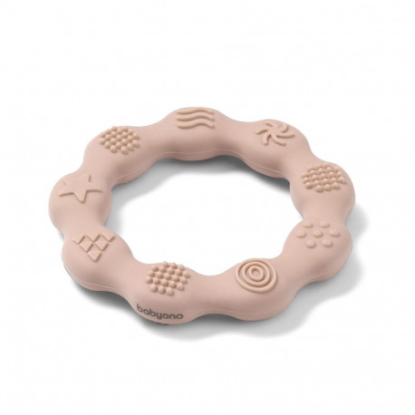 Babyono silicone teether ring beige 825/04