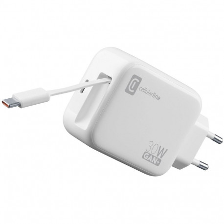 Mobiili laadija Cellular Line USB-C 30W kaabliga