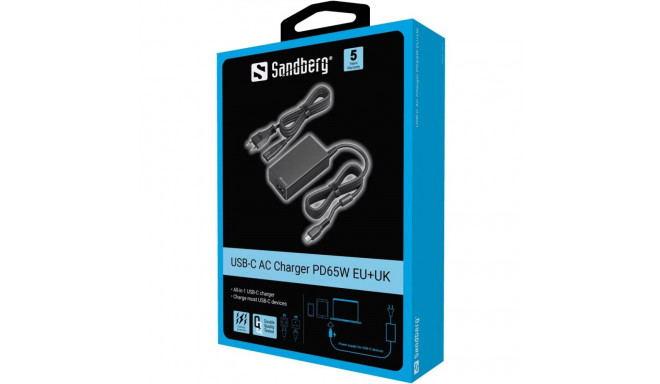 Laadija Sandberg PD65W EU+UK
