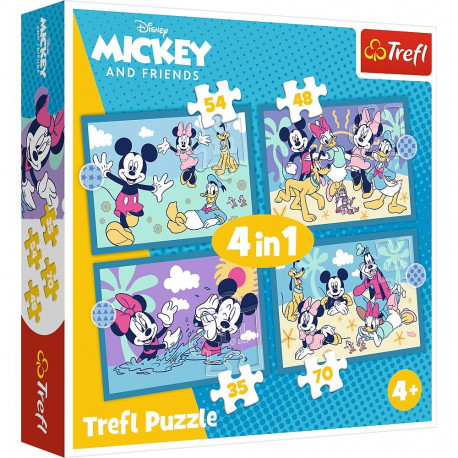 TREFL DISNEY Puslede komplekt 4 in 1 Miki-Hiir