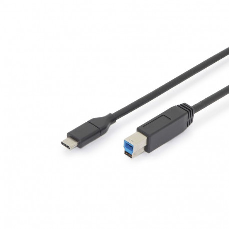 USB 3.2 Gen 1 kaabel USB-C > USB-B 1,80Meter PD laadimine kuni 3A, must