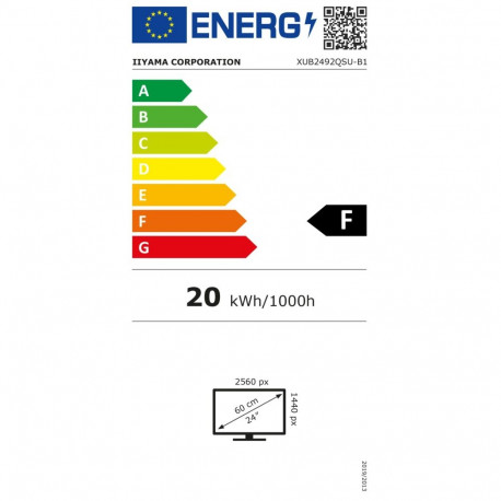ProLite XUB2492QSU-B1 (60.5 cm (23.8 Zoll), schwarz (matt), WQHD, IPS, AMD Free-Sync, 100Hz Panel)