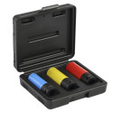 Red Kraftschrauber-Steckschlüssel-Satz 1/2", 3-teilig (rot/schwarz, SW 17mm - 21mm, für Alufelg