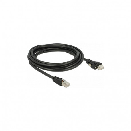 "Delock GigE Kamera Kabel RJ45 Stecker zu RJ45 Stecker mit Schrauben Cat.6 S/FTP 3 m"