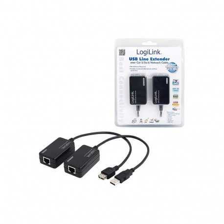"USB 2.0 Repeater über CAT5/6 bis 60m LogiLink"