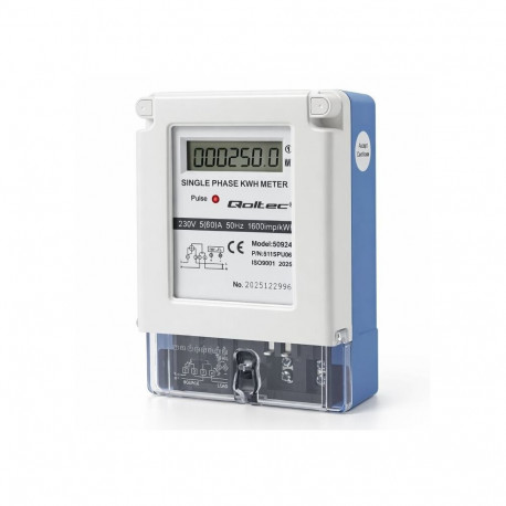 Ühefaasiline elektrooniline elektriarvesti 230V 60A LCD