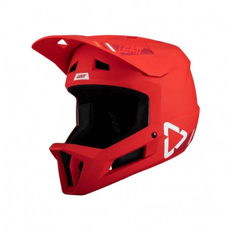 Full Face Cycling Helmet - Leatt MTB Gravity 1.0 V24, 360° Turbine System, Size L, Red