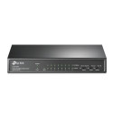 Networking Switch - TP-Link 9-Port 10/100Mbps Desktop Switch With 8-Port PoE+, 65W, Fanless, Black