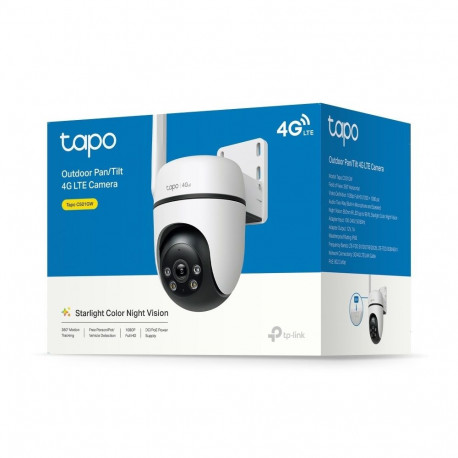 Security Camera - TP-Link Outdoor Pan/Tilt 4G LTE, Night Vision, Built-In Siren, White