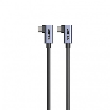 Cable - UNITEK C14147ABK01-0.5M USB-C 90° 100W 0.5M Black