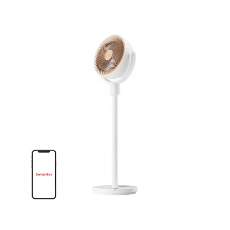 Home Appliance - SwitchBot W3800520 Cordless Tower Fan, 3D Oscillation, 28h Battery Life, White