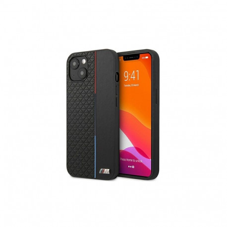 BMW M Collection BMHCP13STRTBK Leather Back Case For Apple iPhone 13 Mini