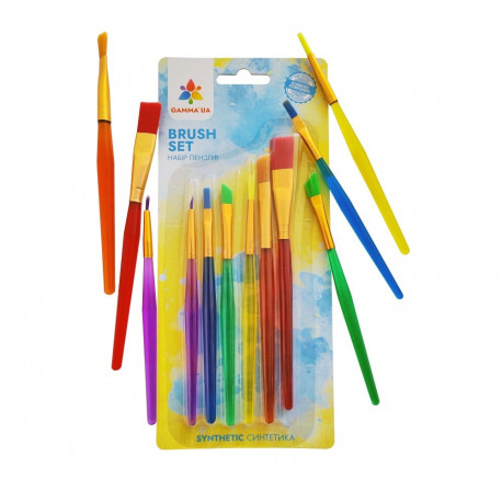 Pintslite komplekt GAMMA, sünteetiline, 6 tk.