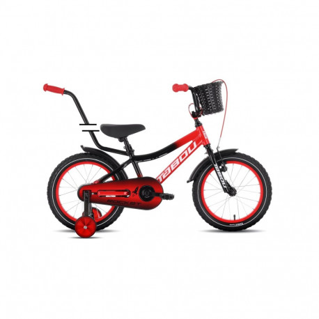 Laste jalgratas TABOU Rocket Alu, 14" must-punane