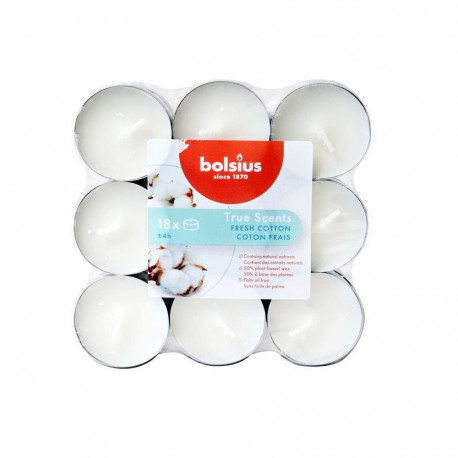 TEALIGHT CANDLES FRESH COTTON18PCS