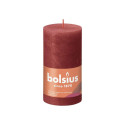 PILLAR CANDLE RUSTIC RED H13CM/D6.8CM