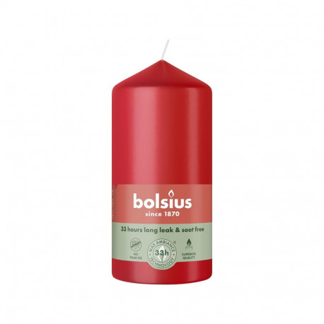 CANDLE PILLAR RED H12CM/D5.8CM