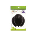 BALLOONS BLACK D25CM 12PCE