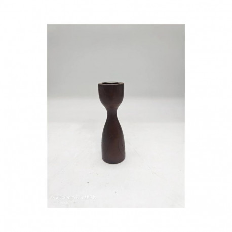 CANDLESTICK WOODEN H15CM
