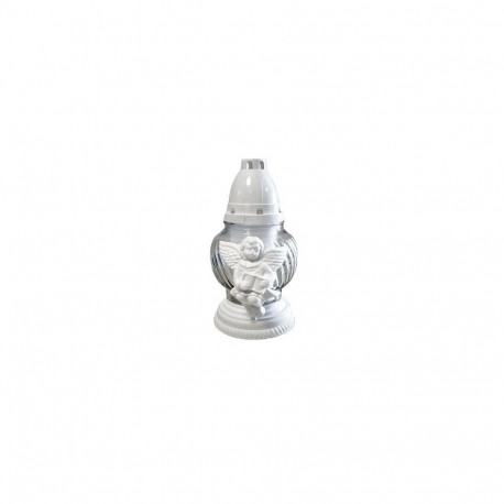 GRAVE CANDLE ANGEL WHITE 27H 100G