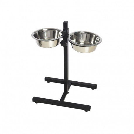 DOUBL BOWL MET ADJUST STAND HOPPY 2X4.7L
