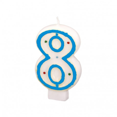 NUMERAL CANDLE 8 HEIGHT 7.3 CM