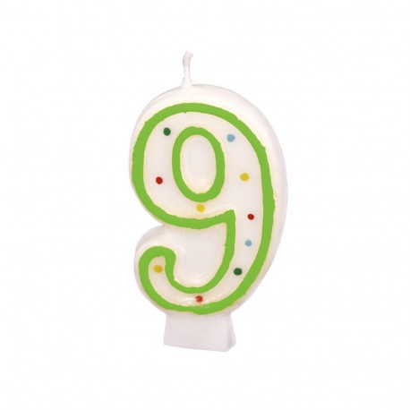NUMERAL CANDLE 9 HEIGHT 7.3 CM