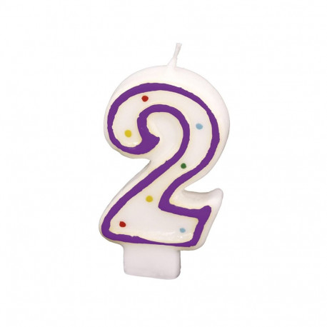 NUMERAL CANDLE 2 HEIGHT 7.3 CM