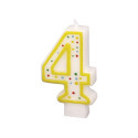 NUMERAL CANDLE 4 HEIGHT 7.3 CM